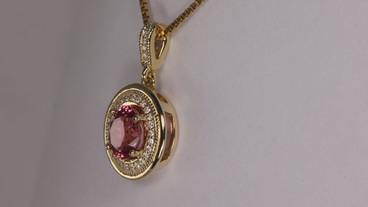 Mahenge Malaya Garnet and Diamond Pendant