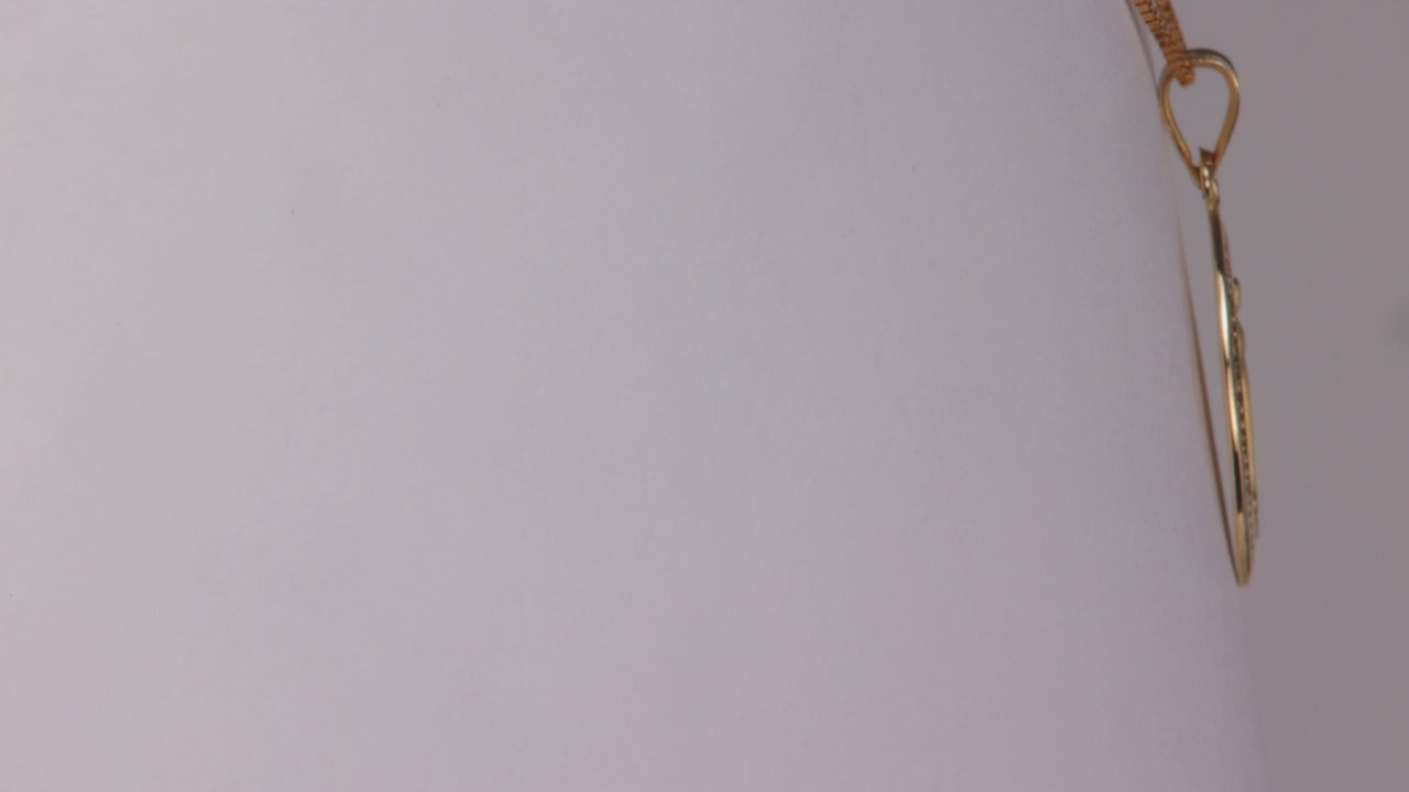 14K Yellow Gold Virgin Mary Pendant