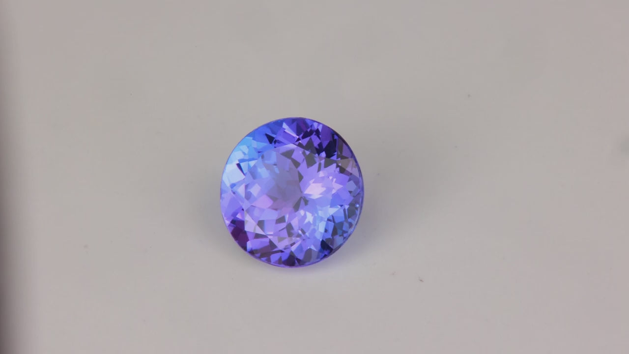HIDDEN GEM | Round Brilliant Cut Mostly Violet Tanzanite 2.59cts