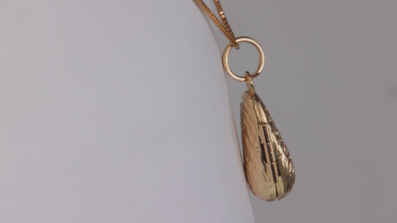 14K Yellow Gold Oyster With Pearl Pendant/Charm