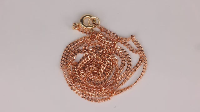 10K Rose Gold Curb Link Chain 18"