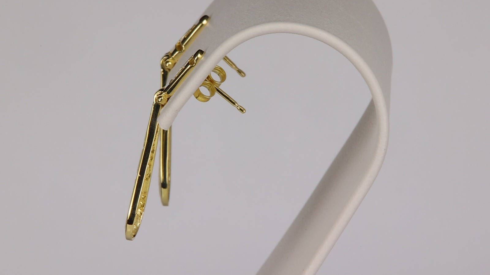 14K Yellow Gold Greek Key Dangle Earrings