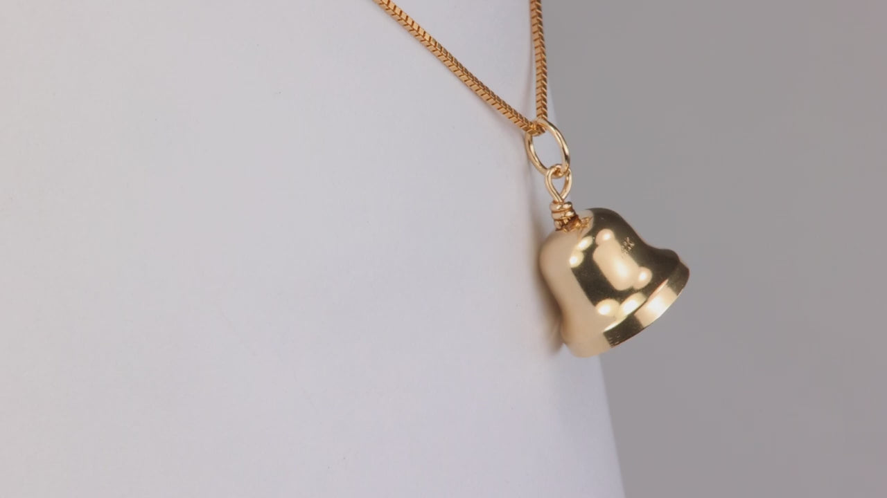 14K Yellow Gold Tolling Bell Pendant/Charm