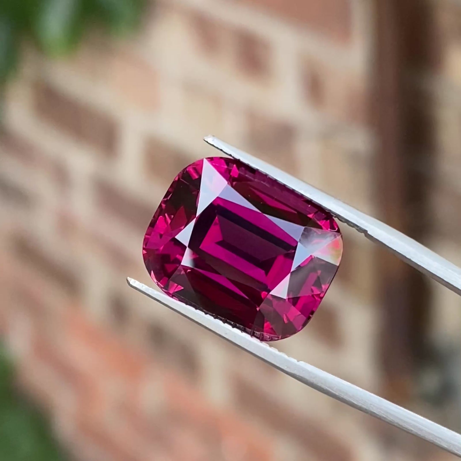 Antique Cushion Cut Rhodolite Garnet 15.21 Carats