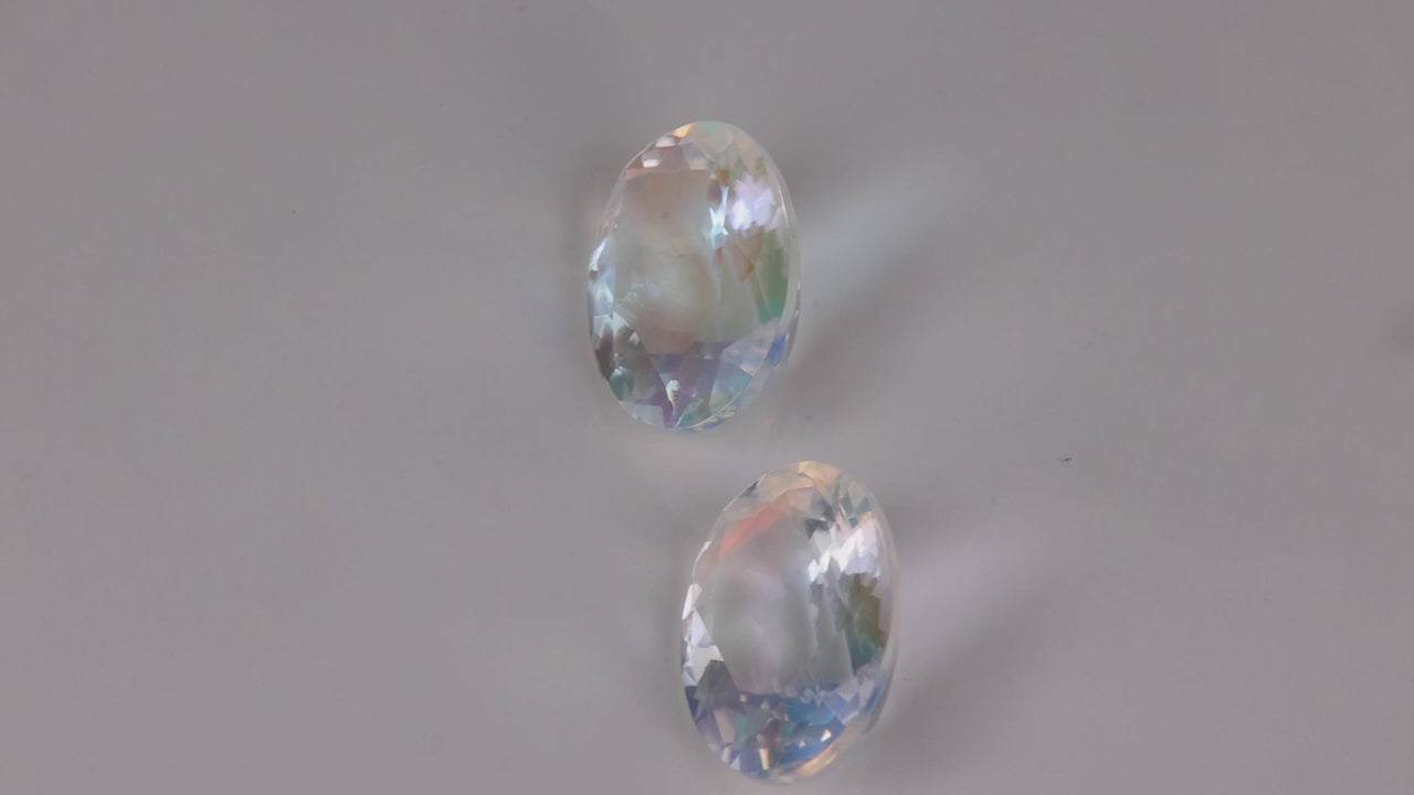 Pair of Oval Cut Moonstones 7.90 Carats