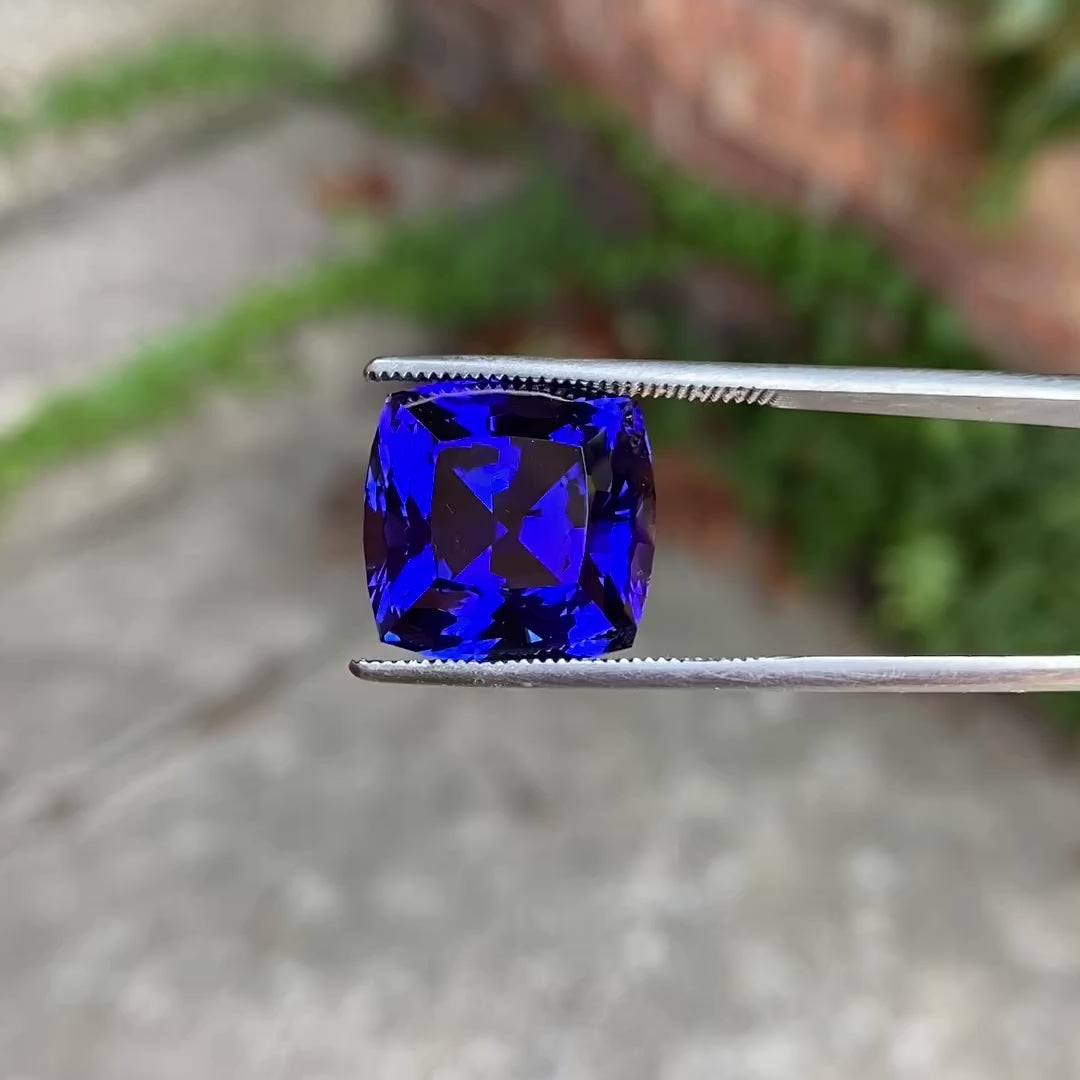 HIDDEN GEM | Square Portuguese Cushion Cut Tanzanite 24.94 Carats