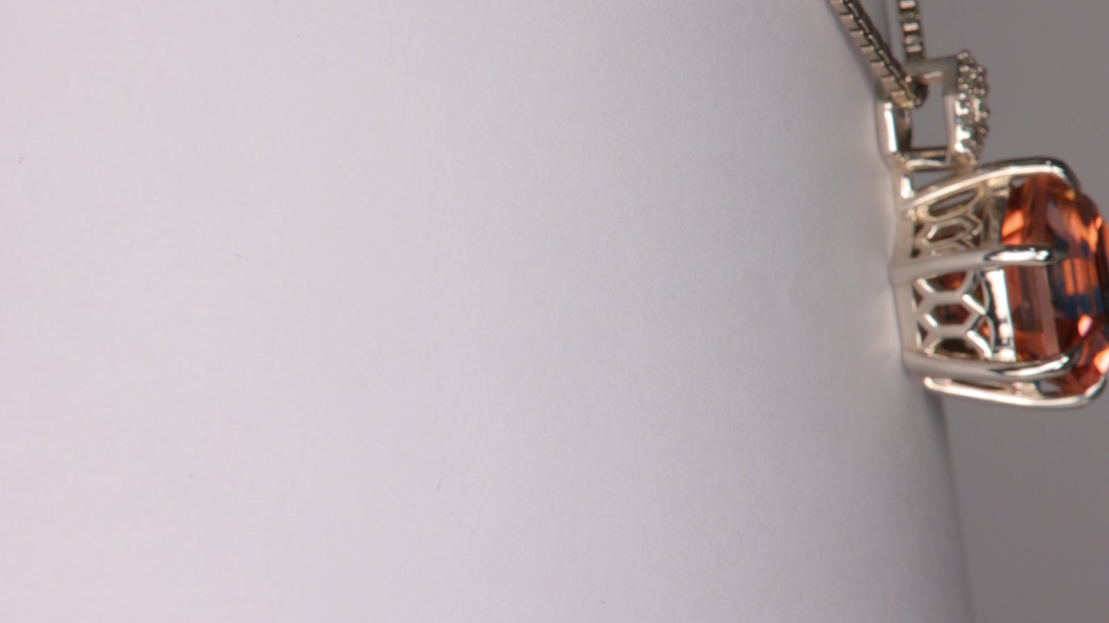 14K White Gold 12.33 Carat Hexagon Tourmaline and Diamond Pendant by Alice Reynolds