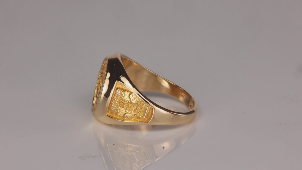 14K Yellow Gold Purdue University Ring