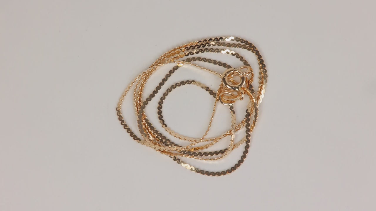 14K Yellow Gold S Link Chain 17.5"