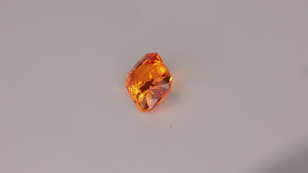 Emerald Cut Mandarin Spessartite Garnet 3.04 Carats