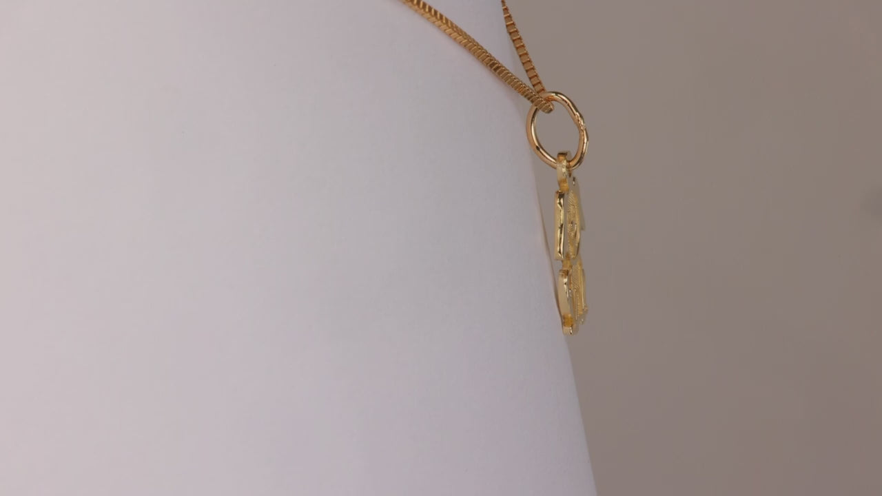 14K Yellow Gold Puppy Pendant