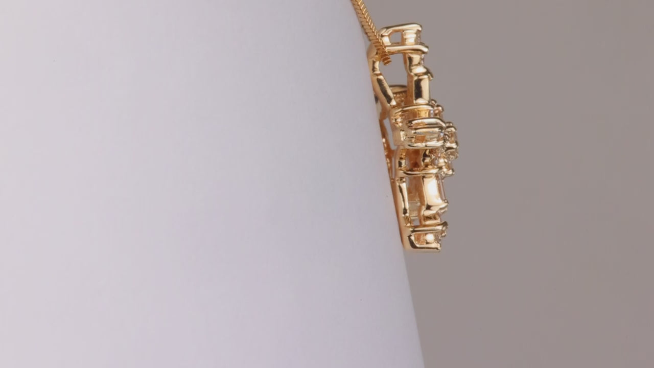 14K Yellow Gold Diamond Star Pendant .60cts