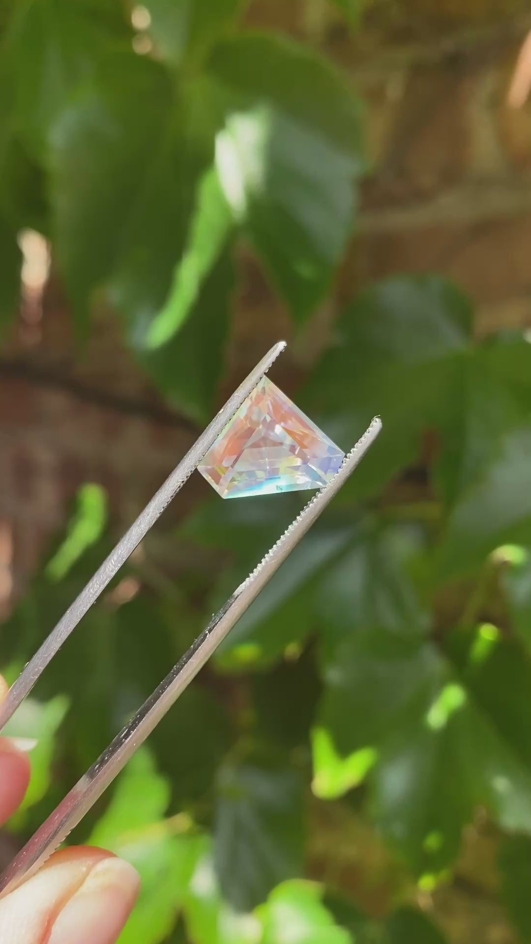Shield Cut Rainbow Moonstone From Madagascar 6.67cts