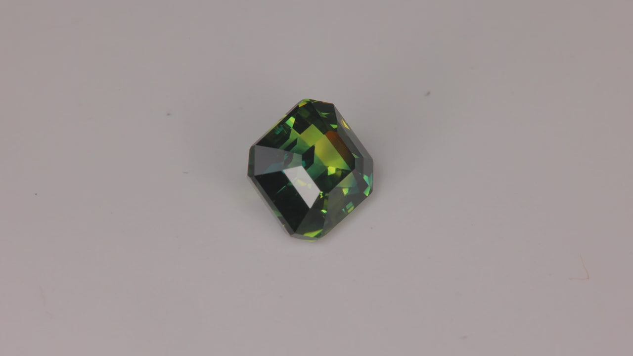 Emerald Cut BiColor Sapphire 3.06 Carats