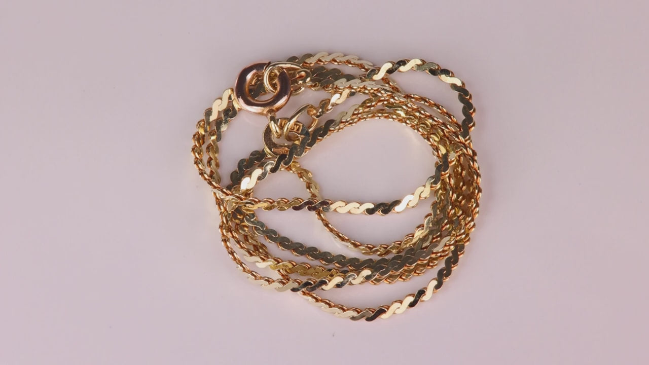 14K Yellow Gold S Link Chain 15"