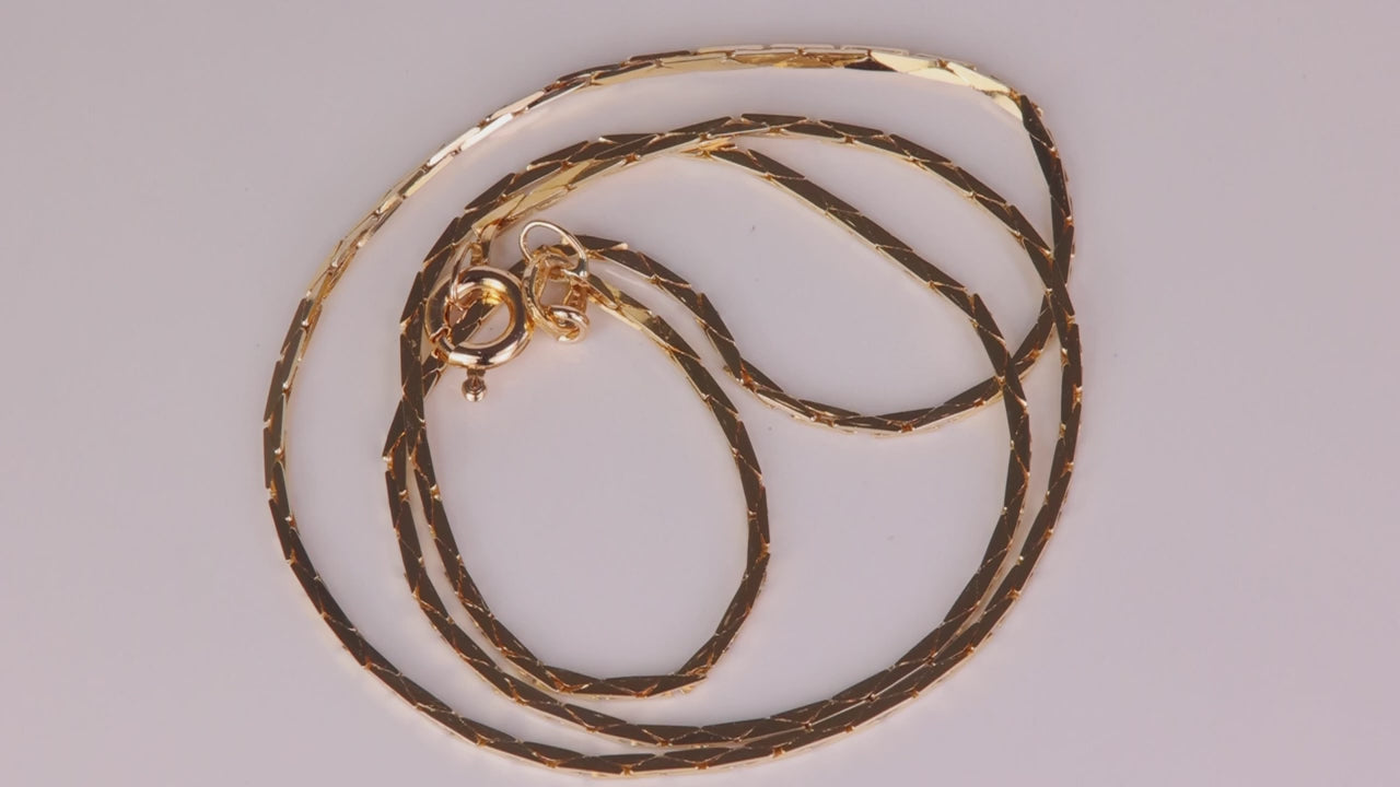 14K Yellow Gold Cobra Chain 16"