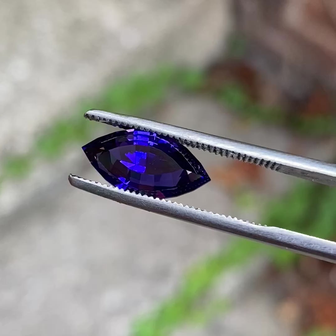 Unheated Marquise Step Cut Tanzanite 4.07 Carats