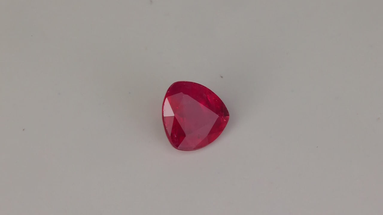 Trilliant Cut Ruby From Mozambique .66 Carats