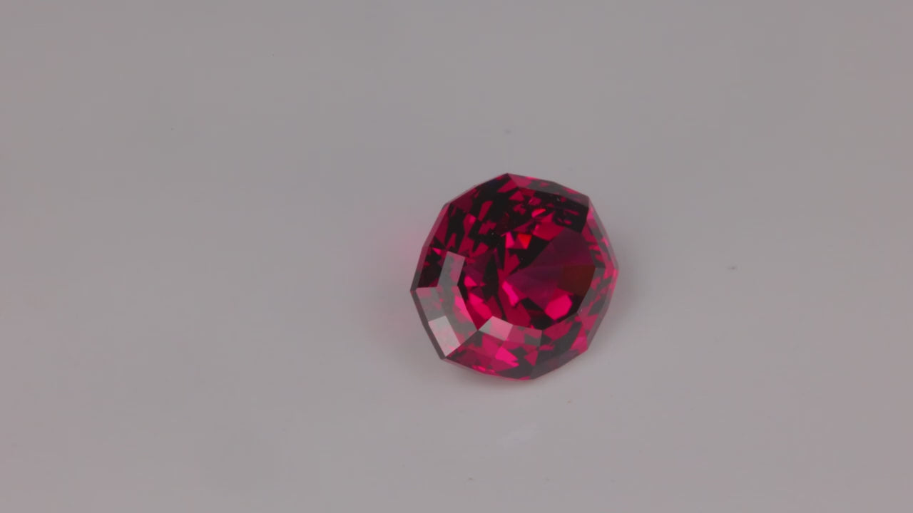 Angular Oval Cut Rhodolite Garnet 7.78 Carats