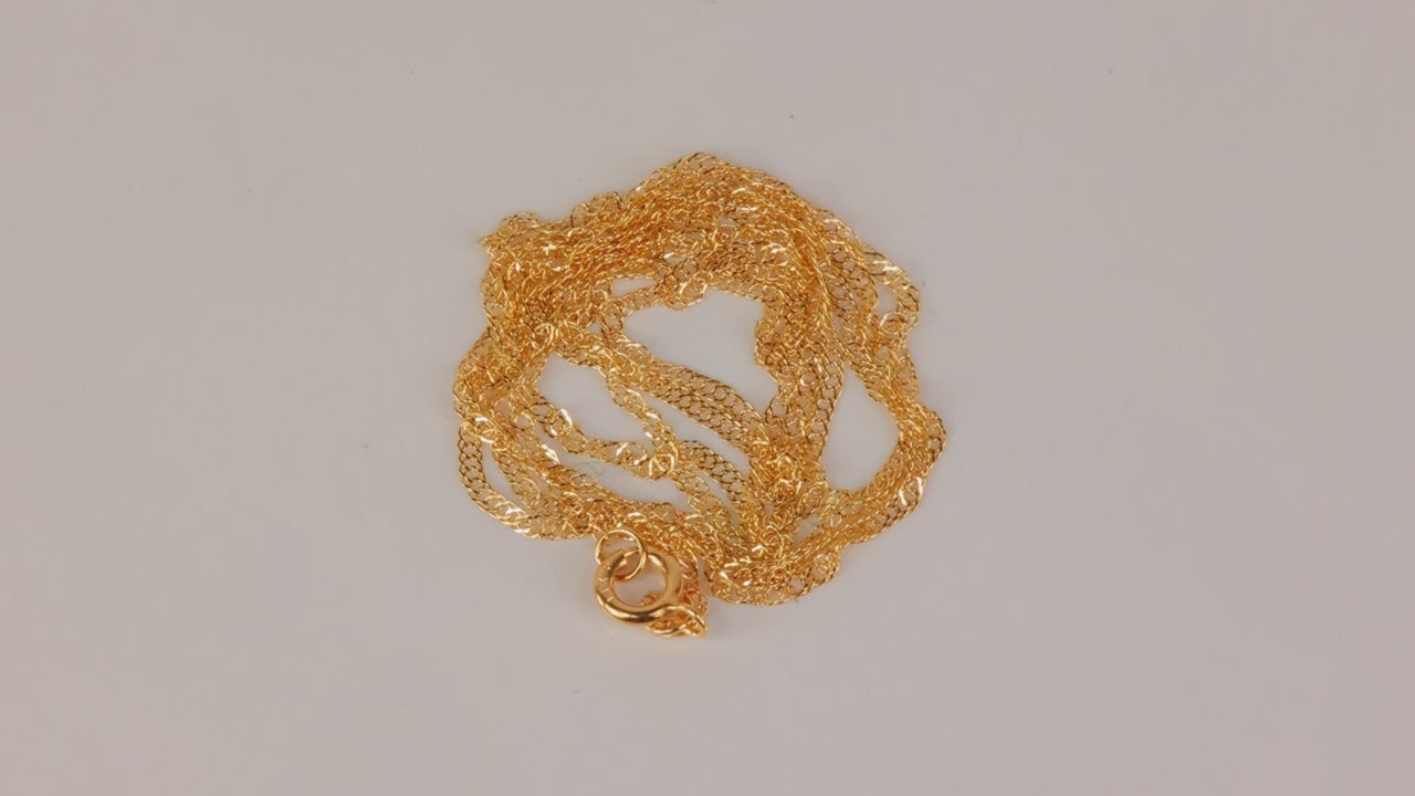 14K Yellow Gold Singapore Chain 18"