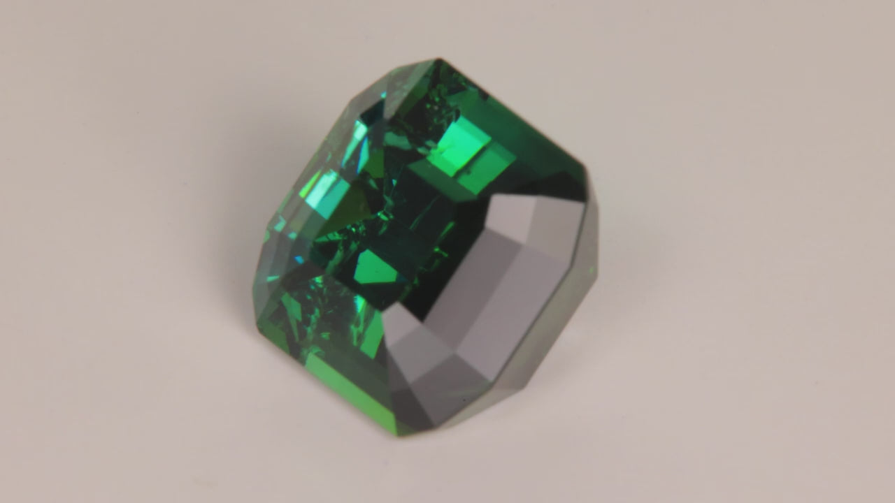 Emerald Cut Blue Green Tourmaline Gemstone 14.20 Carats