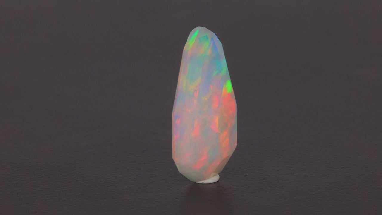 Faceted Pear Shape Ethiopian Opal 8.05 Carats