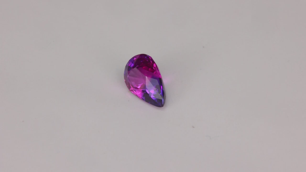 Pear Shape Brilliant Cut Bicolor Sapphire From Ceylon 1.03cts