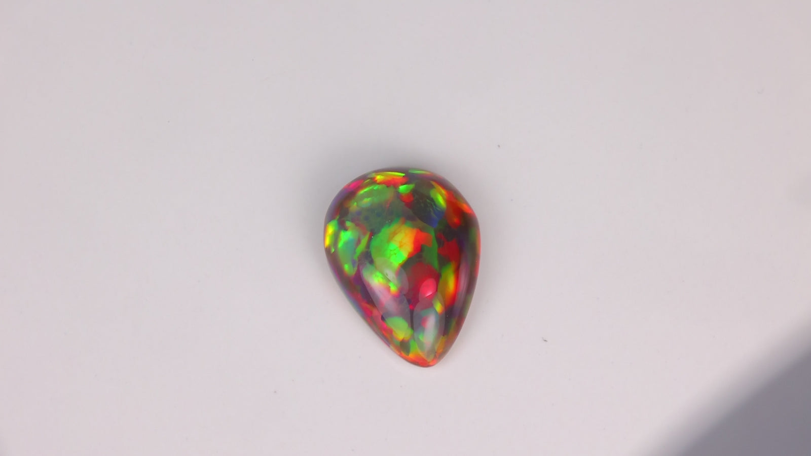 Pear Shape Cabochon Cut Black Opal From Ethiopia 4.60cts