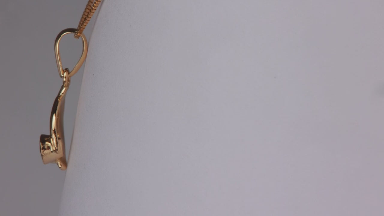 18K Yellow Gold Bezel Set Emerald Pendant .15cts