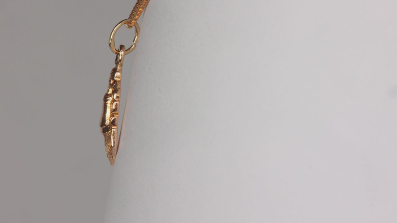 10K Yellow Gold Diamond Accented Illinois Bell Telephone Pendant/Charm