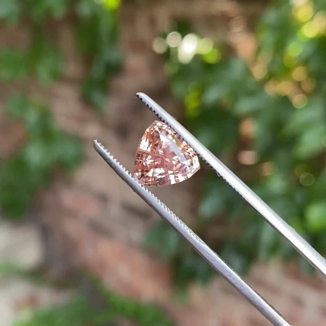 Trilliant Cut Imperial Zircon From Tanzania 5.75 Carats