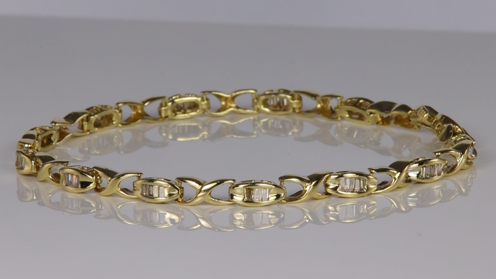 10K Yellow Gold Diamond Bracelet .50 Carats