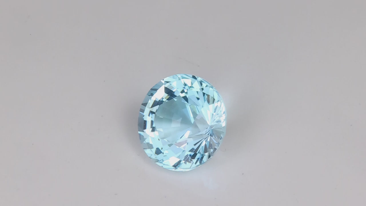 Round Brilliant Cut Aquamarine from Madagascar 3.61cts
