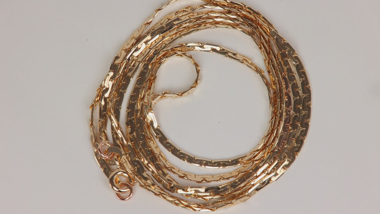 14K Yellow Gold C Link Chain 30.5"