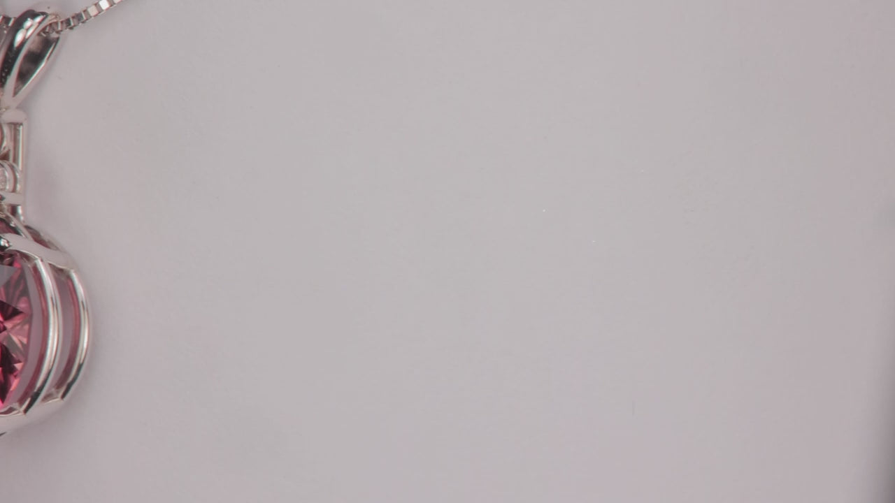 12.71ct Tourmaline and Diamond Pendant in 14k White Gold