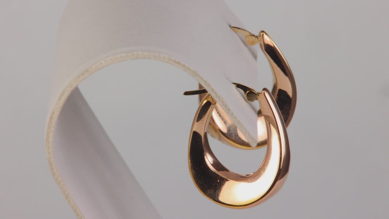 14K Yellow Gold Wavy Earrings