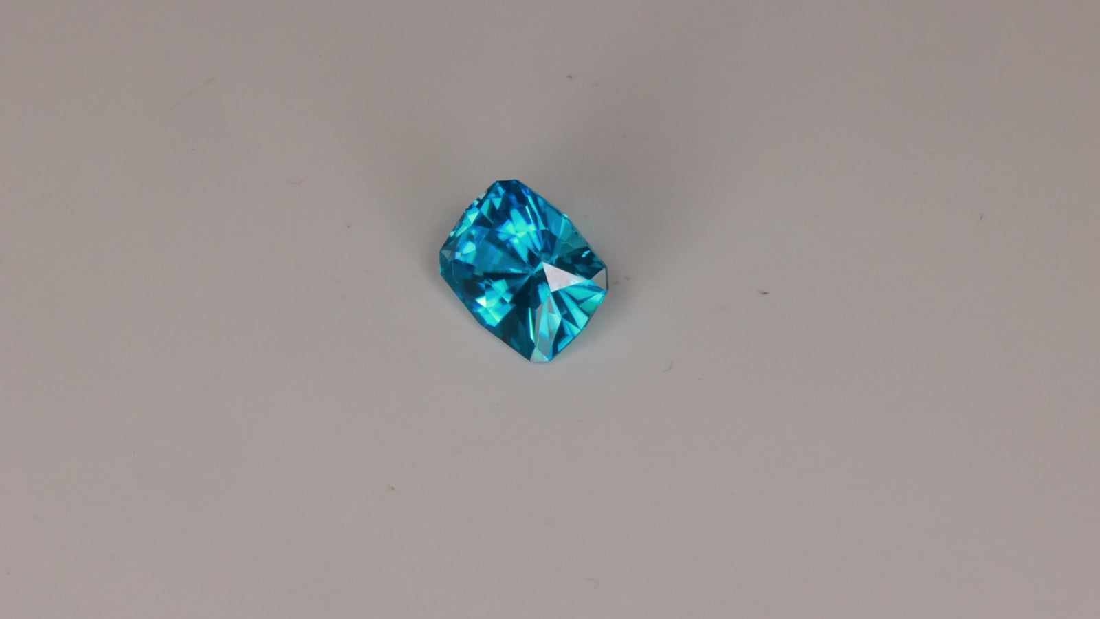 Brilliant Style Antique Cushion Cut Blue Zircon 2.15 Carats