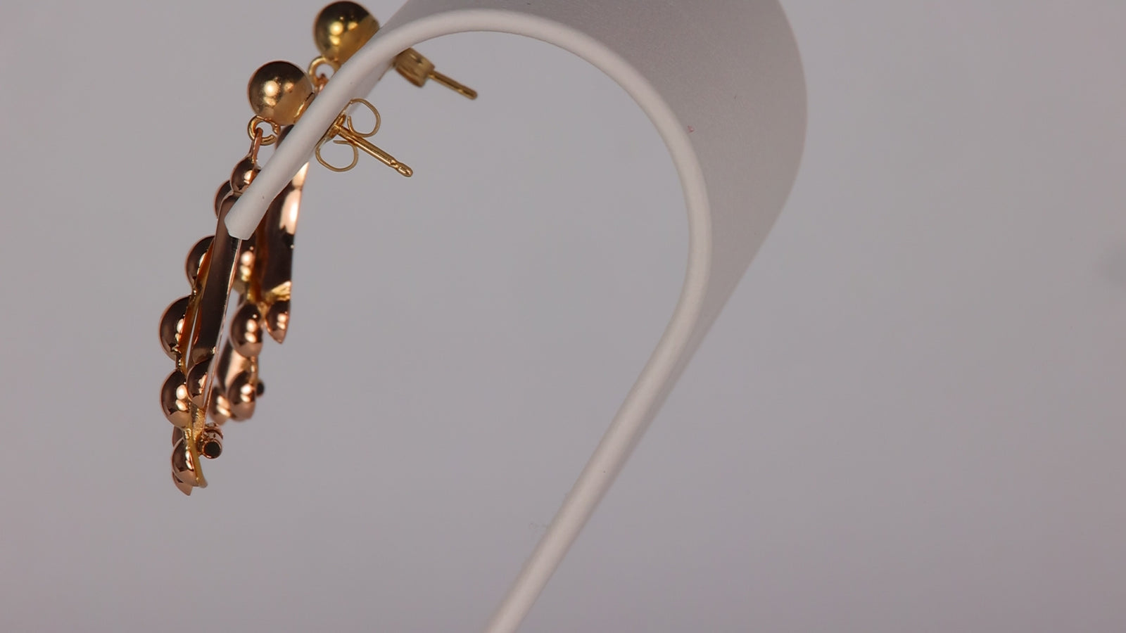 14K Yellow And Rose Gold Dangle Earrings