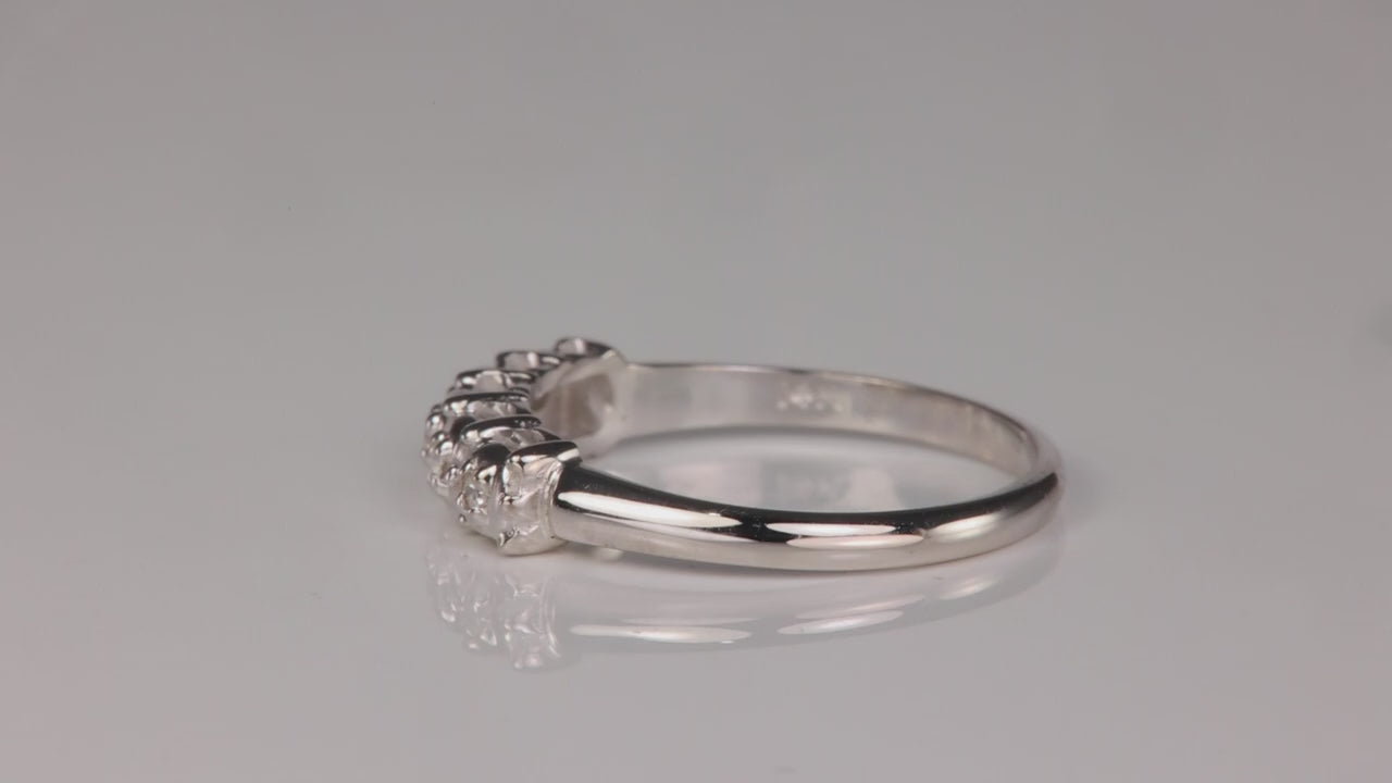 14K White Gold Diamond Ring .05cts