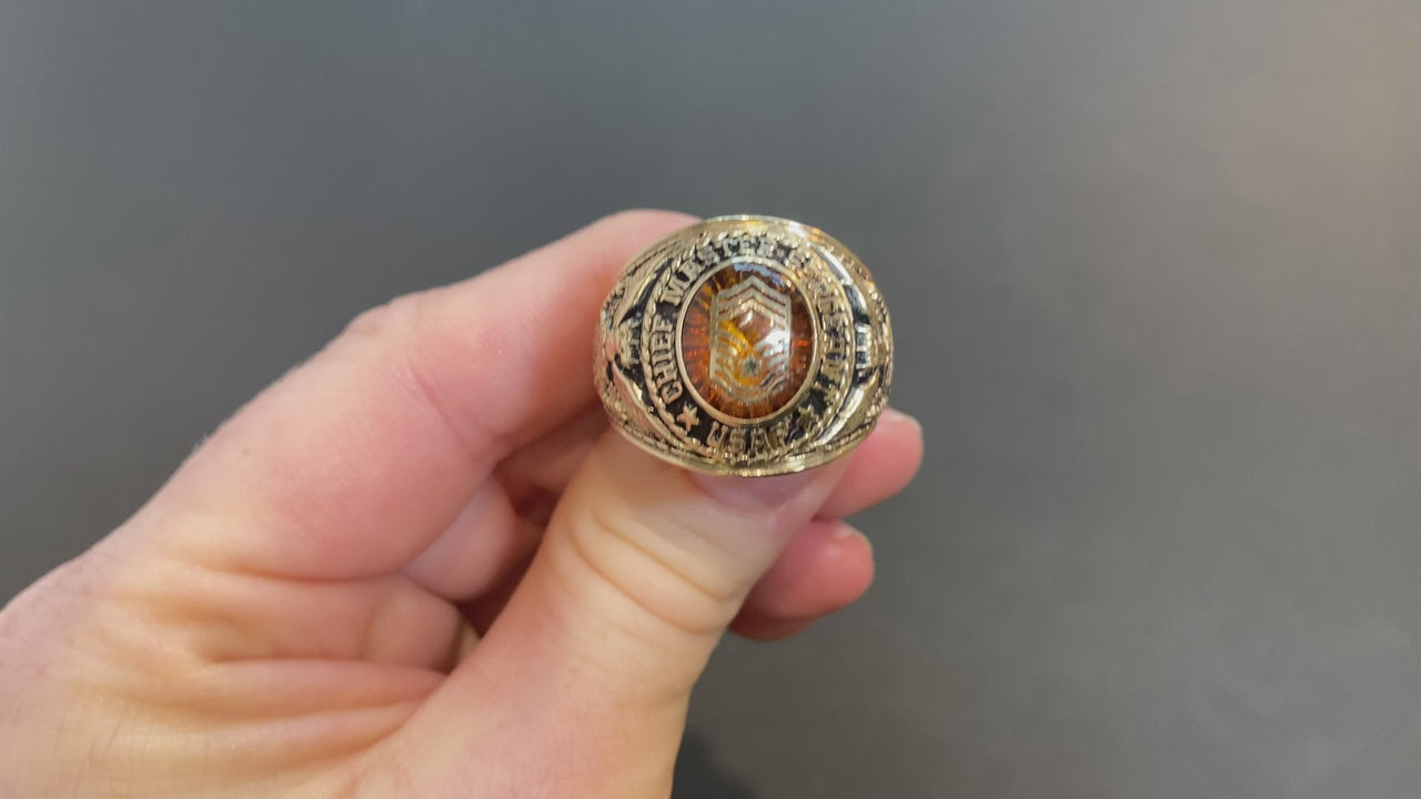 10K USAF Chief Master Sargeant Ring