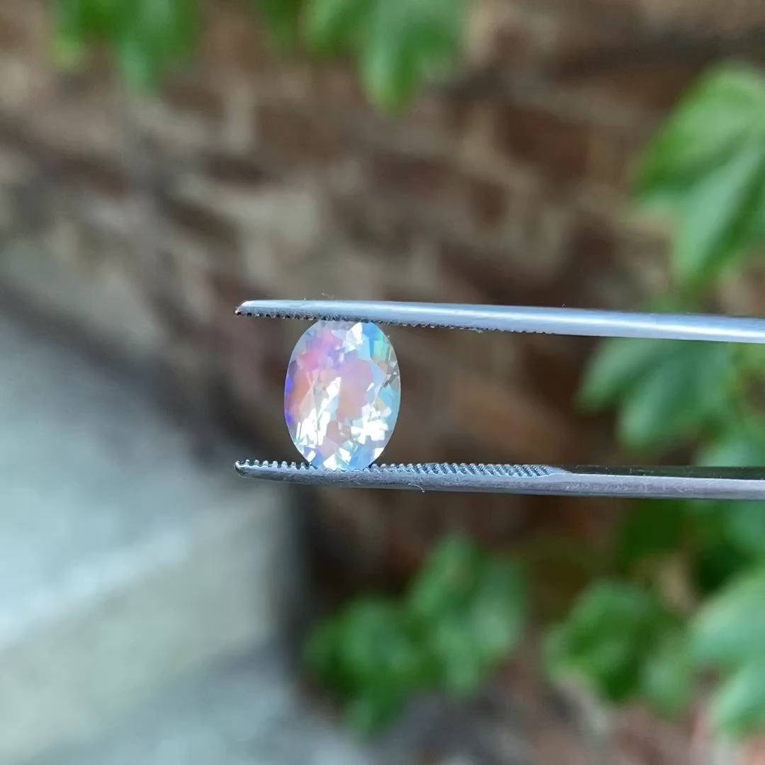 Oval Cut Rainbow Moonstone 2.63 Carats