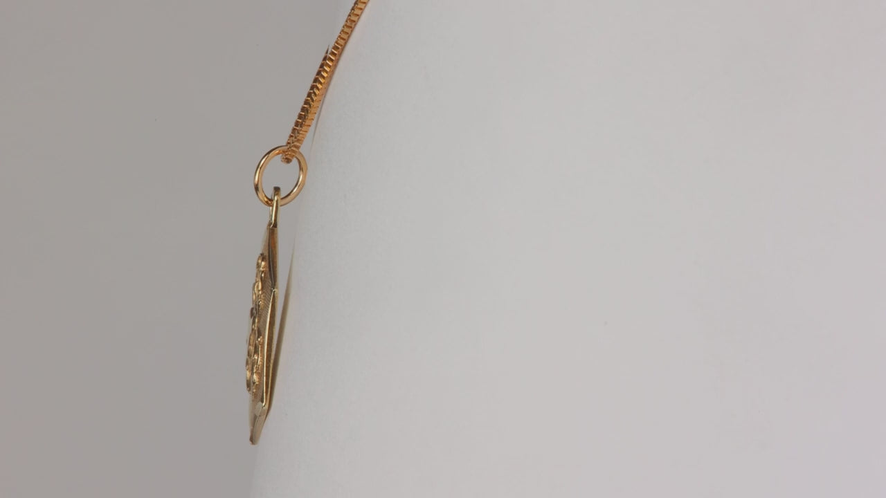 8K Yellow Gold Vintage Cancer Zodiac Pendant/Charm