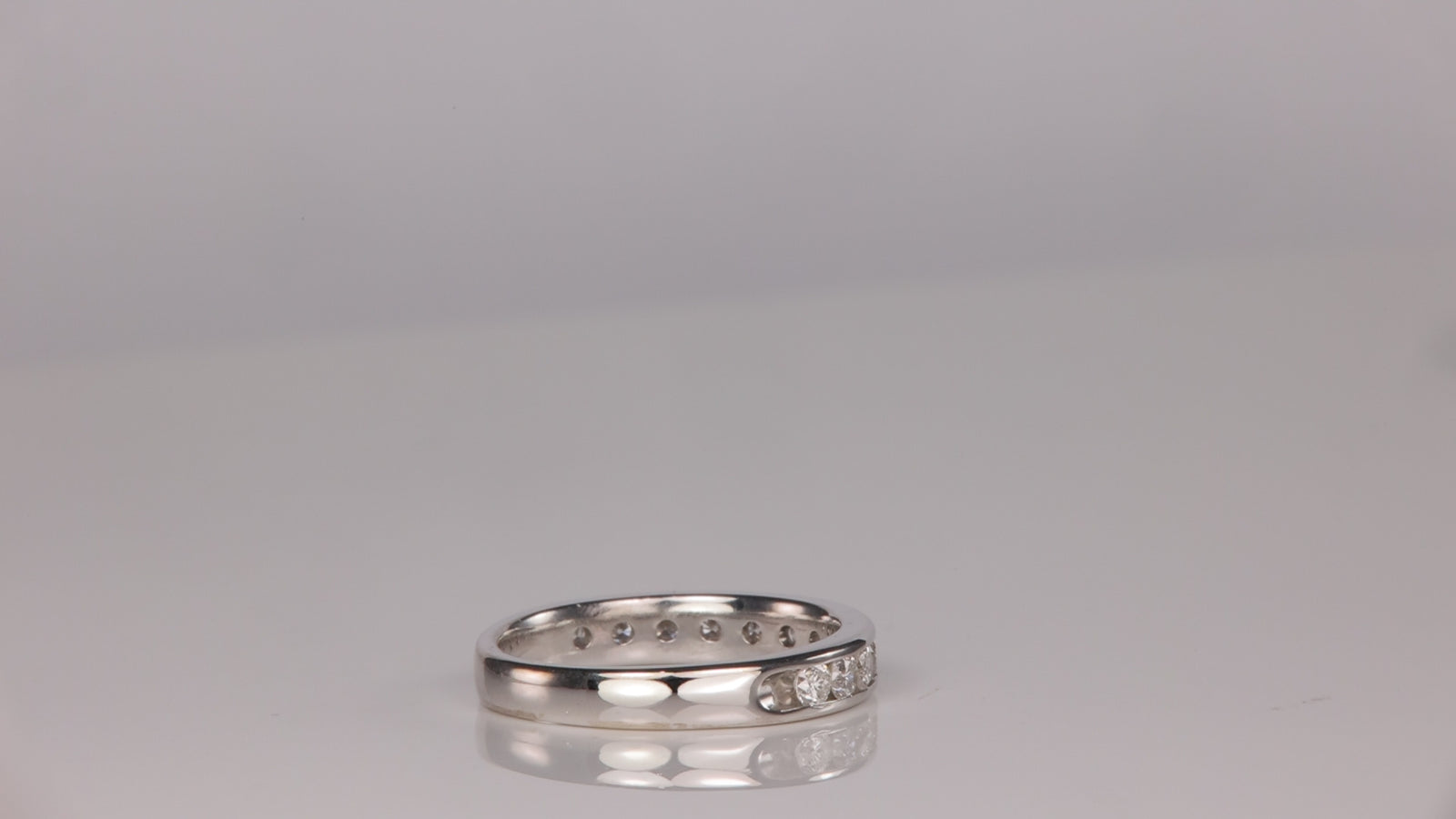 10K White Gold Diamond Band