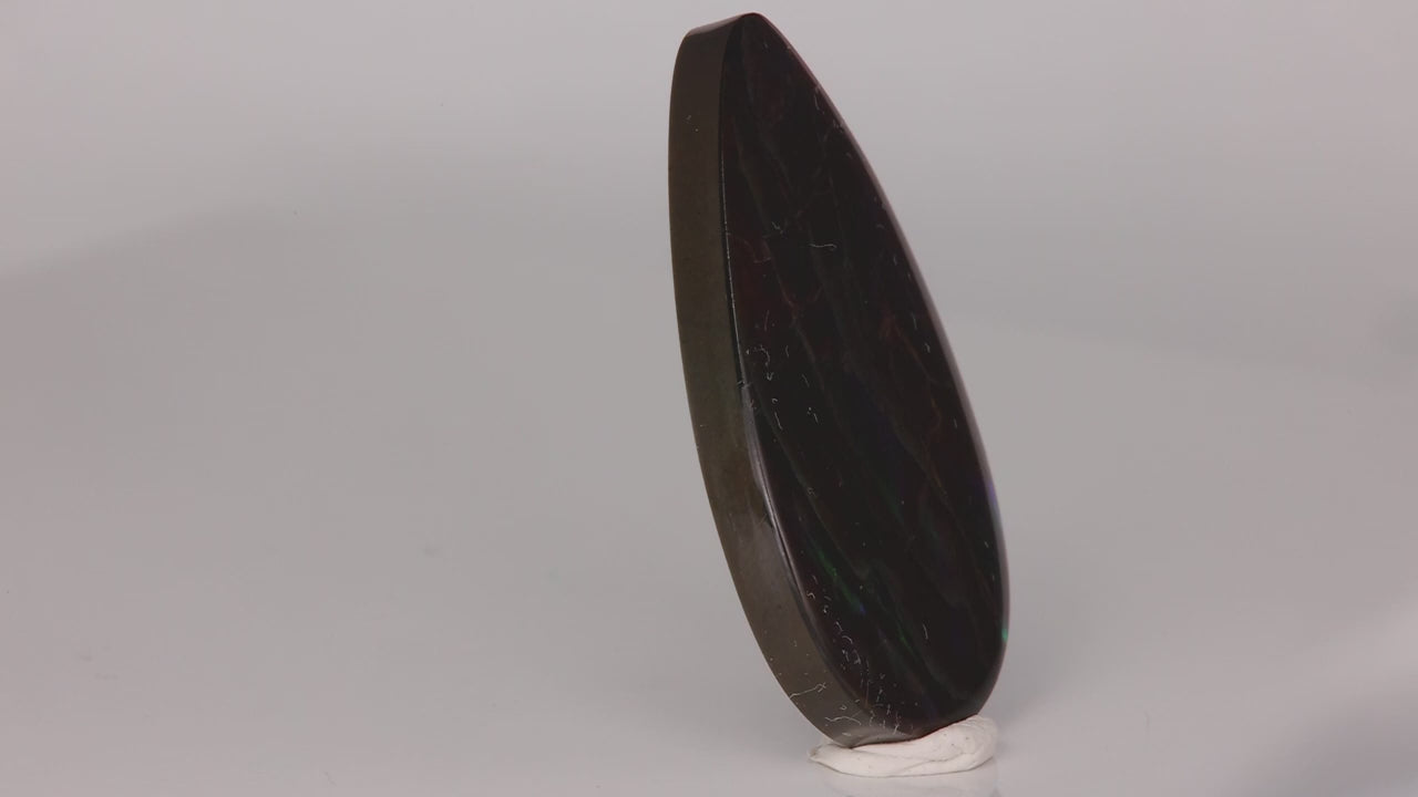 Pear Shape Cabochon Cut Ammolite 37.15 Carats