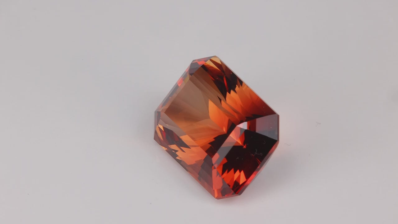 Brilliant Style Emerald Cut Oregon Sunstone 26.49 Carats (ON HOLD FOR MARTHA F)