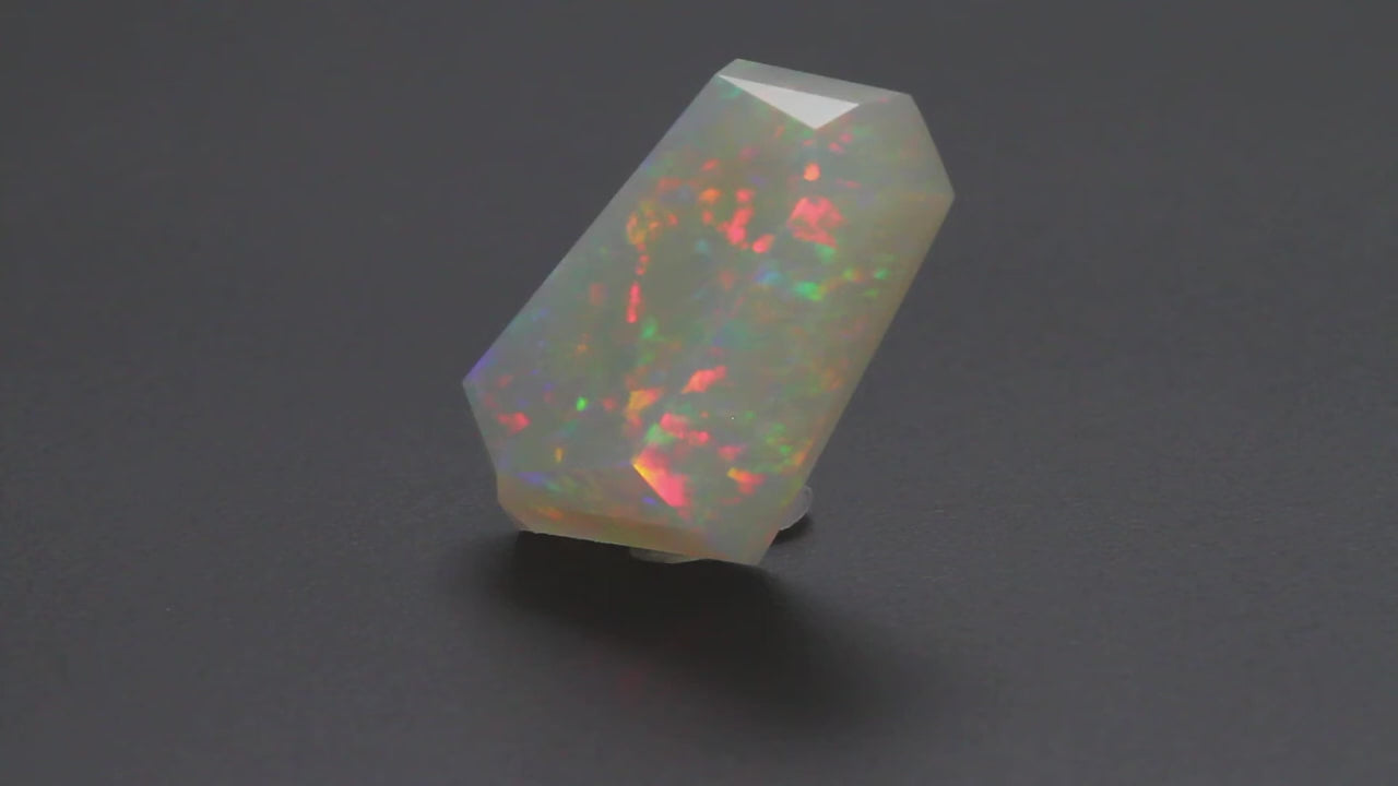 Freeform faceted Welo Opal 12.68 Carats
