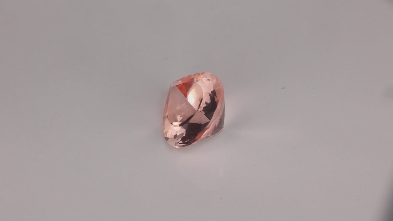 Pear Shape Brilliant Cut Peach Morganite 3.69cts