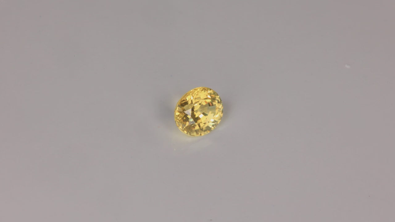 Oval Yellow Sapphire Gemstone 1.10 Carats
