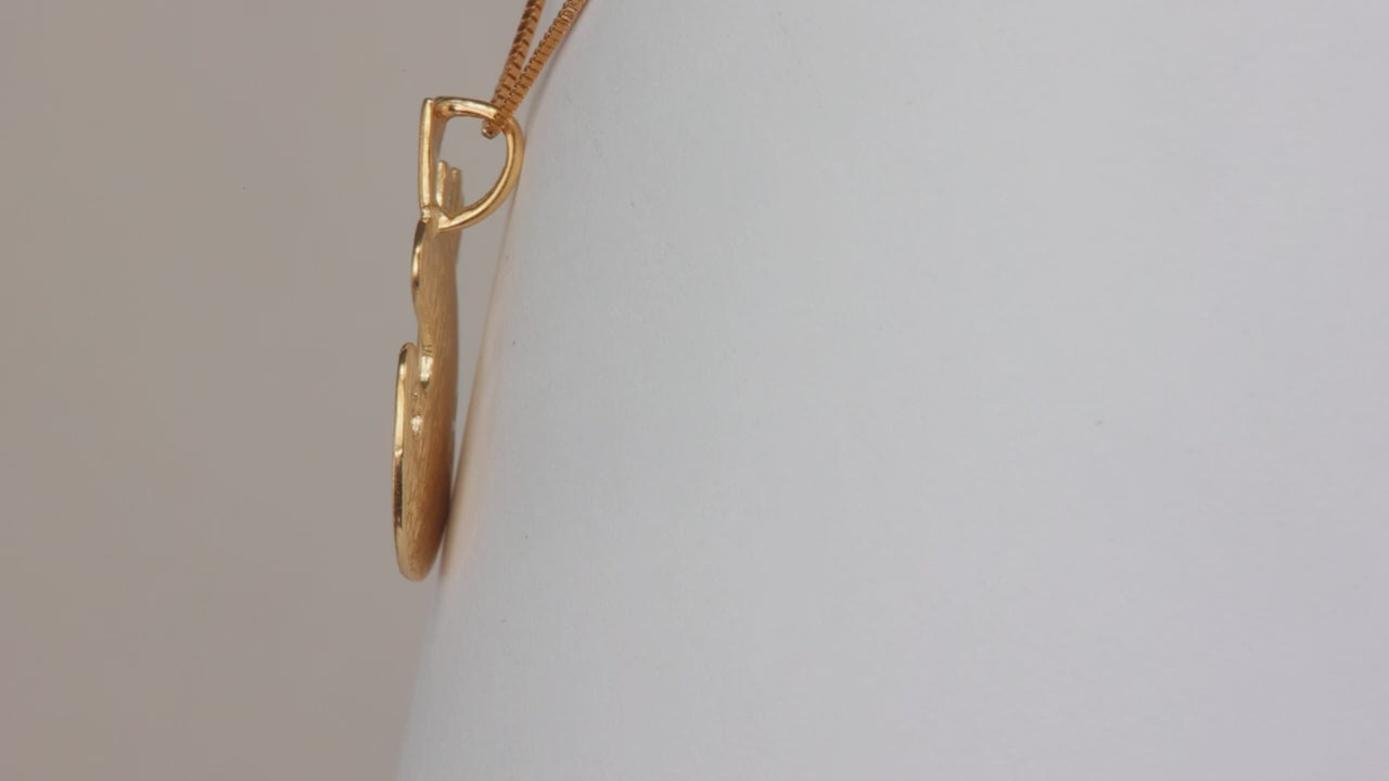14K Yellow Gold Paint Palette Pendant/Charm