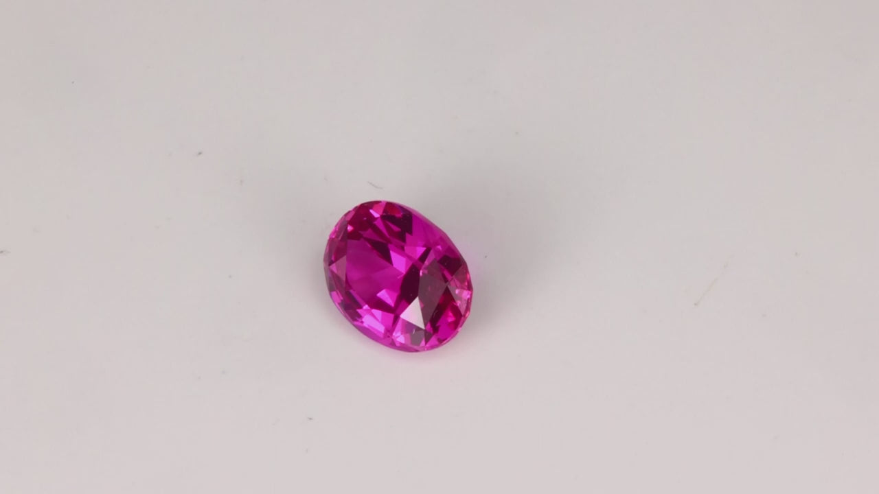 Oval Cut Intense Pink Sapphire 1.35 Carats